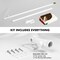 G128 - 5 Feet Tangle Free Spinning Flagpole (White) Mexico Flag Double Sided Brass Grommets Embroidered 2x3 ft (Flag Included) Aluminum Flag Pole